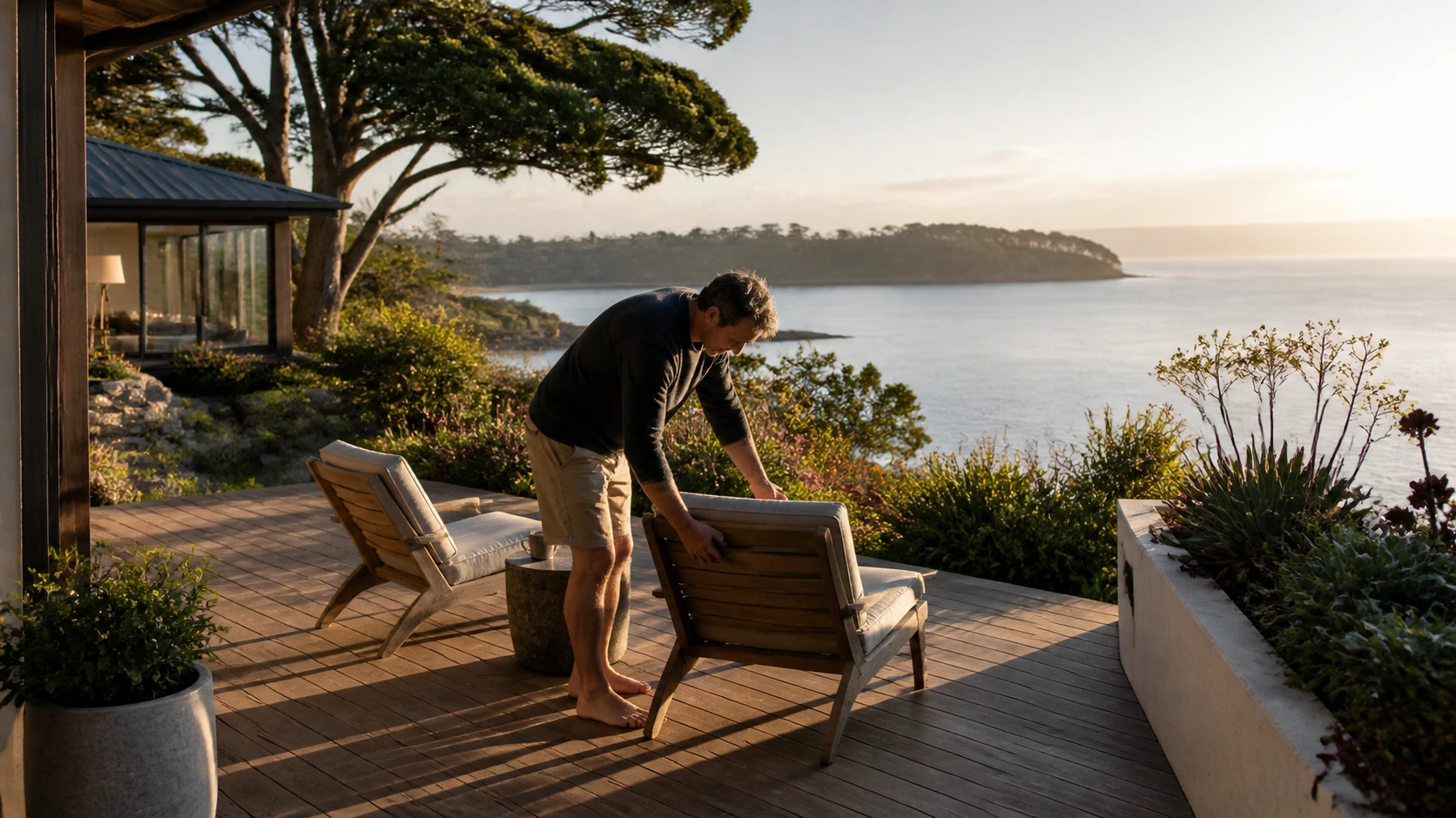 Vue principale — Créer une terrasse confortable face à l’eau et au soleil